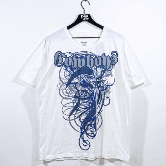 Dallas Cowboys Tribal Print T-Shirt Reebok NFL Football XXL Y2K - Picture 1 of 4